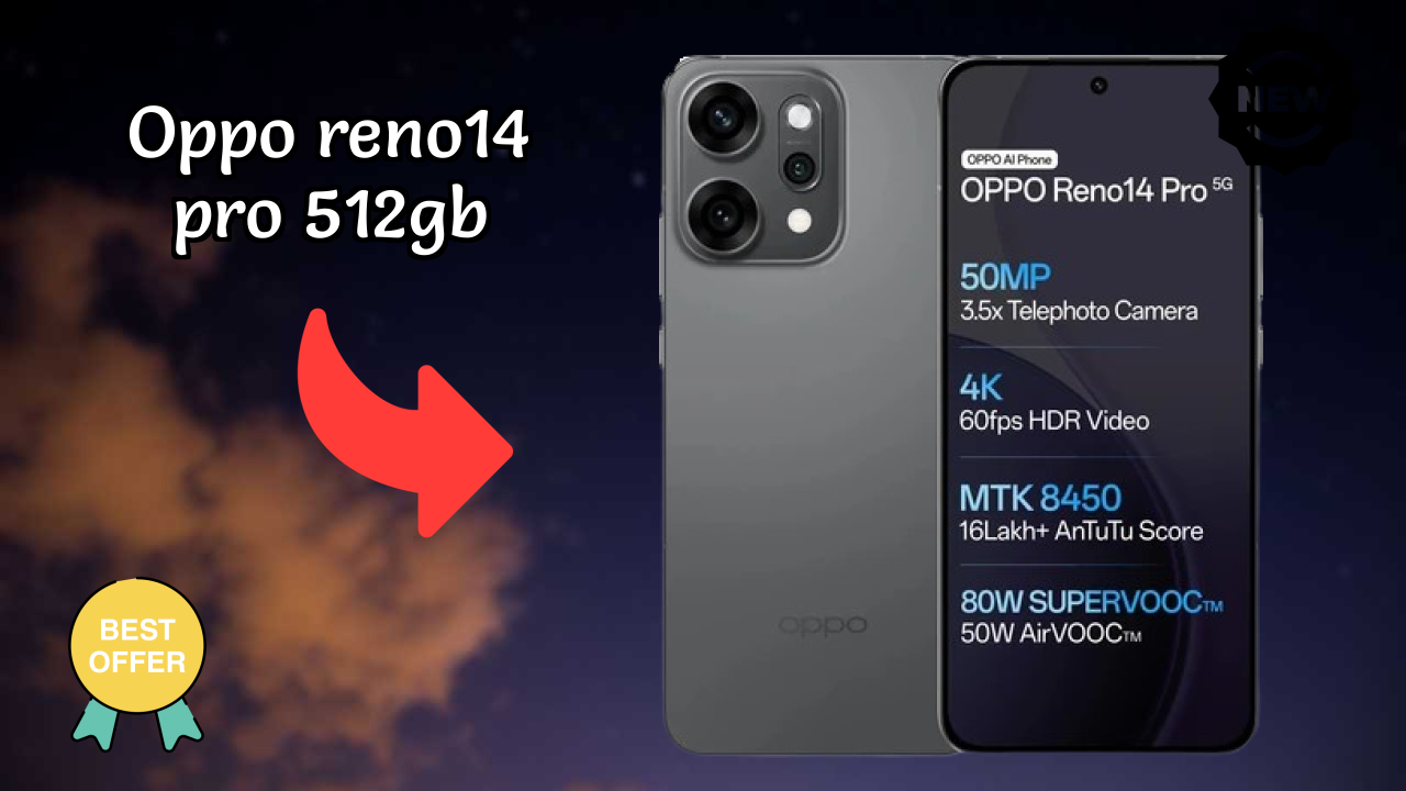OPPO Reno14 Pro 512GB Display Quality: 6.83 Inches (17.35 Cm) Screen